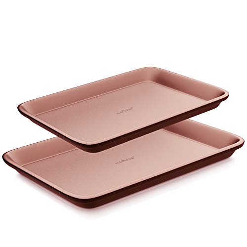 Nutrichef NC2TRRG Kitchen Oven Deluxe Non-Stick Cookie Sheet Baking Pans