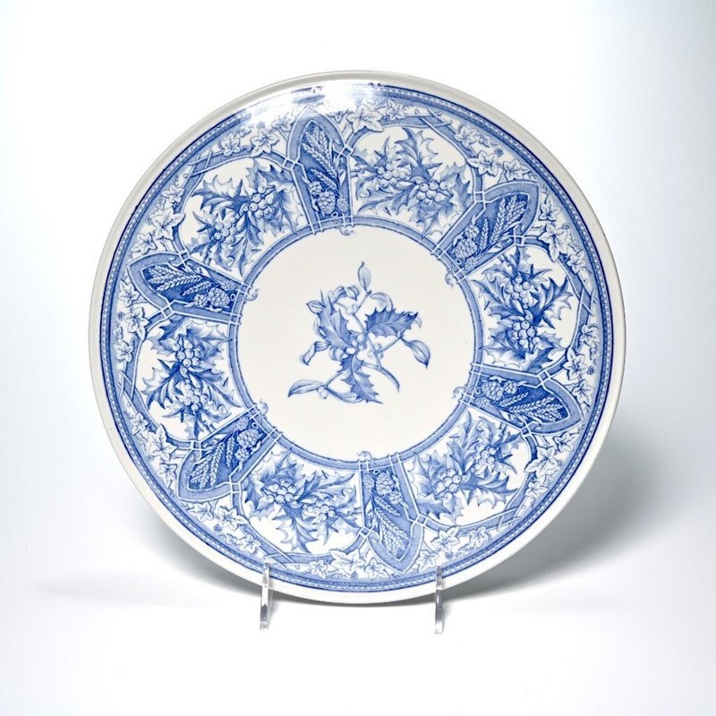 Spode Blue Room Collection Prince Albert White Cake Serving Plate 11.5″dia