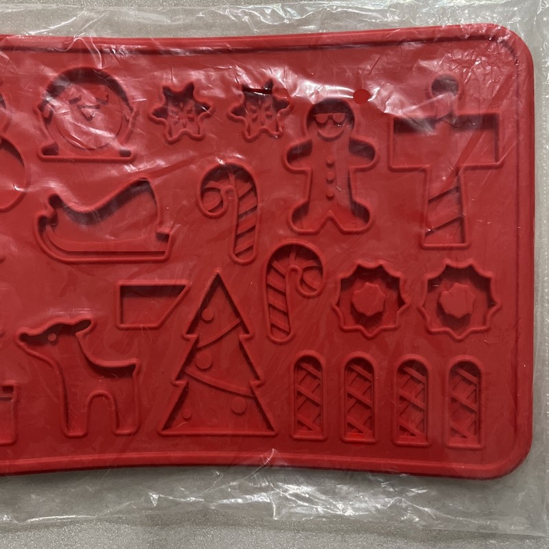 Pampered Chef #100134 Christmas Silicone Cookie Mold Sheet NEW SEALED 12" x 8.5" gallery