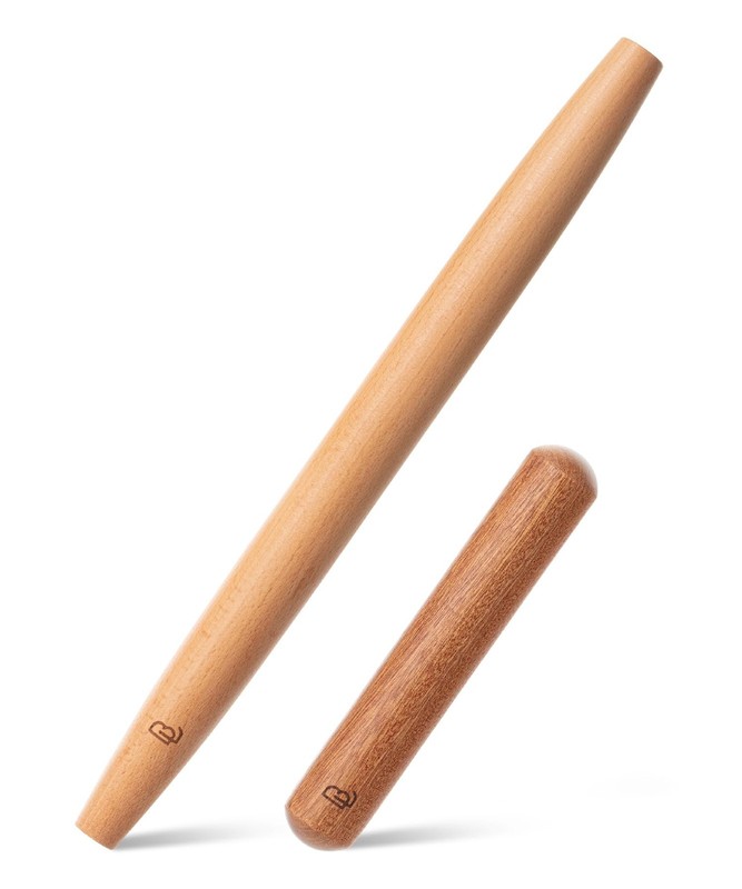 BAMBOO LAND- French Rolling Pin Set, 2 pcs, 16″, 8inch & 16 inch, Multicolor