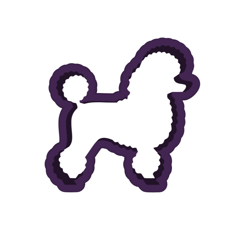 Toy Poodle Dog Cookie Clay Cutter PLA 3D Print – Multiple Sizes