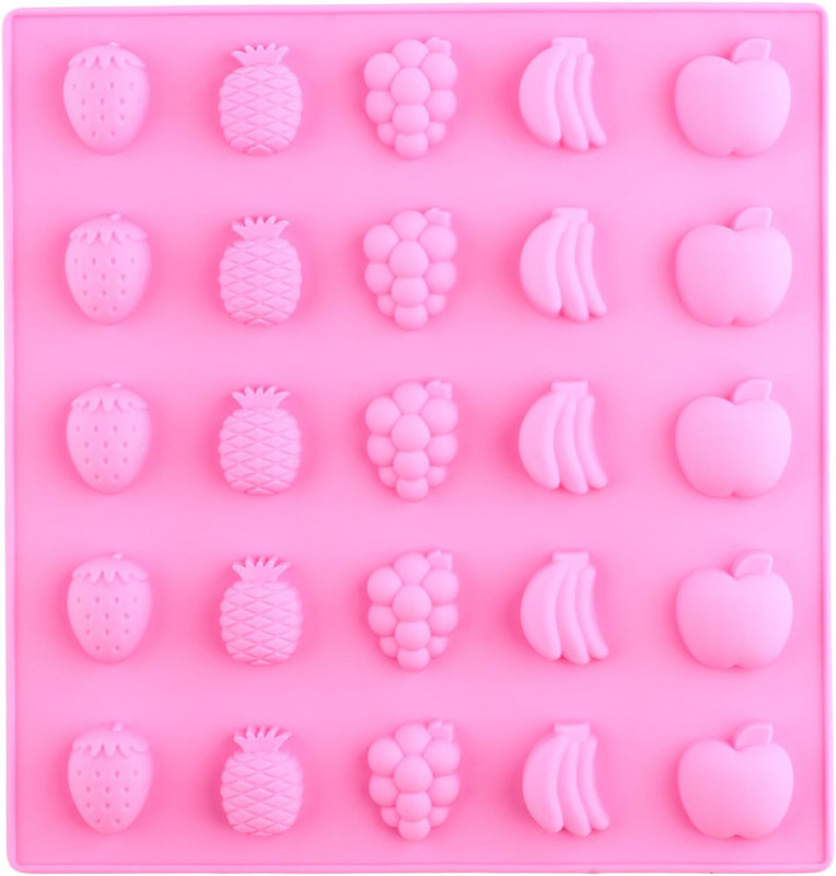 1pcs Fruit Silicone Candy Molds Strawberry Pineapple Grapes banana Apple Shap... gallery