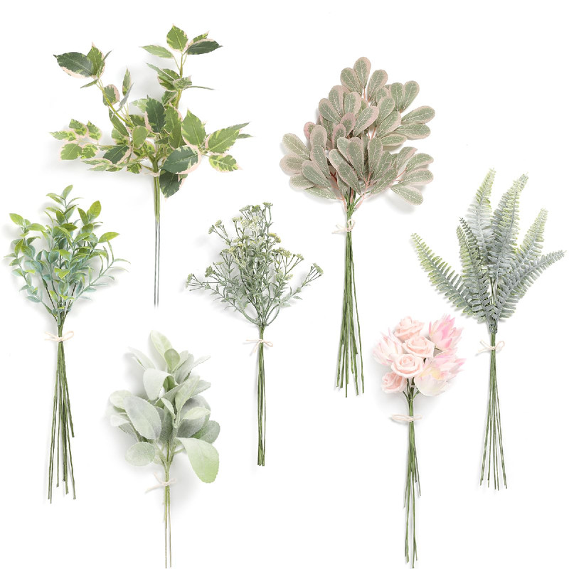 Serra Flora Artificial Greenery Spray Setpack Of 48Pcs 7 Kinds Of Diy Wedding
