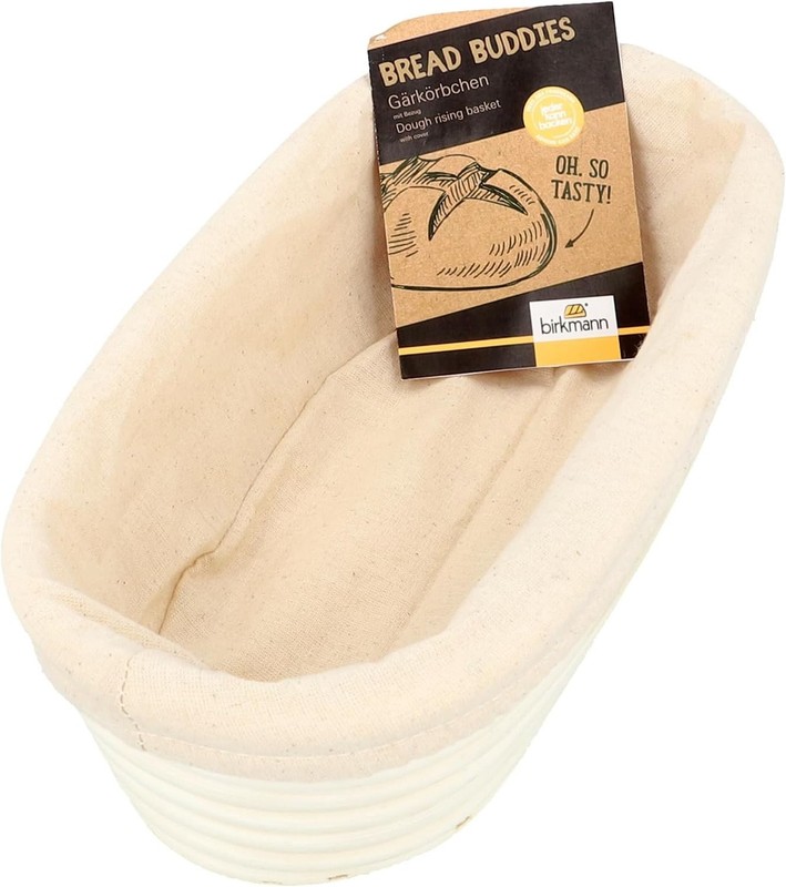 RBV Birkmann Oblong Reed Basket with Cotton Cover, Ideal for Baking, Natural gallery