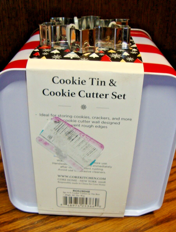 Christmas Cookie Tin+ 1 Snowflake Cookie Cutter~JUNGLE ALL THE WAY Gift Idea 837 gallery