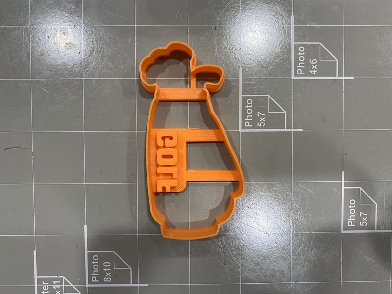 Golf Bag Cookie Cutter