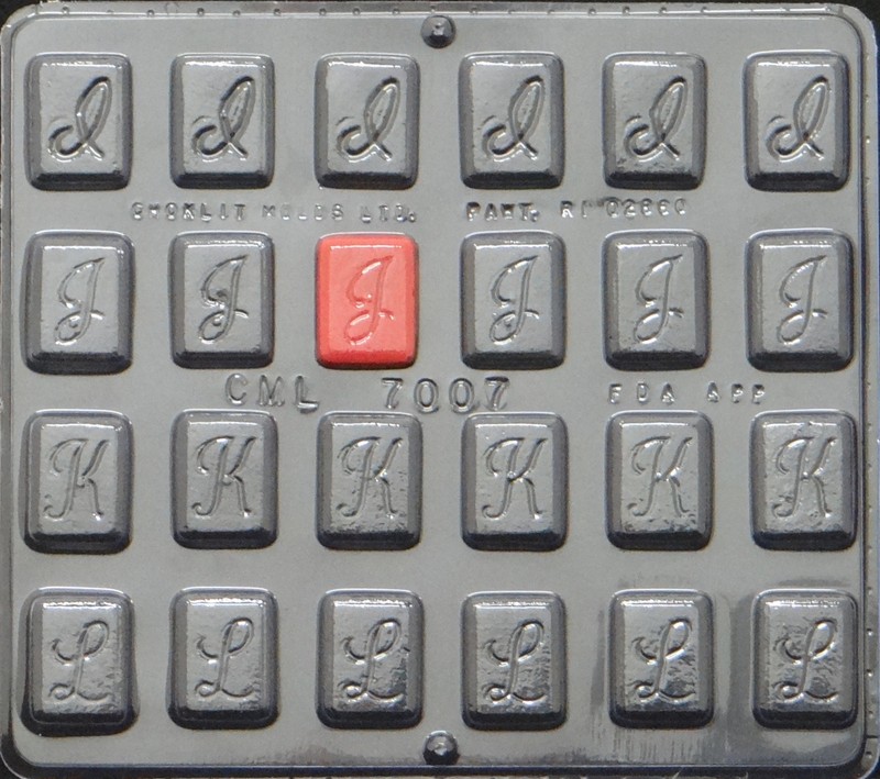 Alphabet I J K L 1 1/4″ Chocolate Candy Mold 7007 NEW