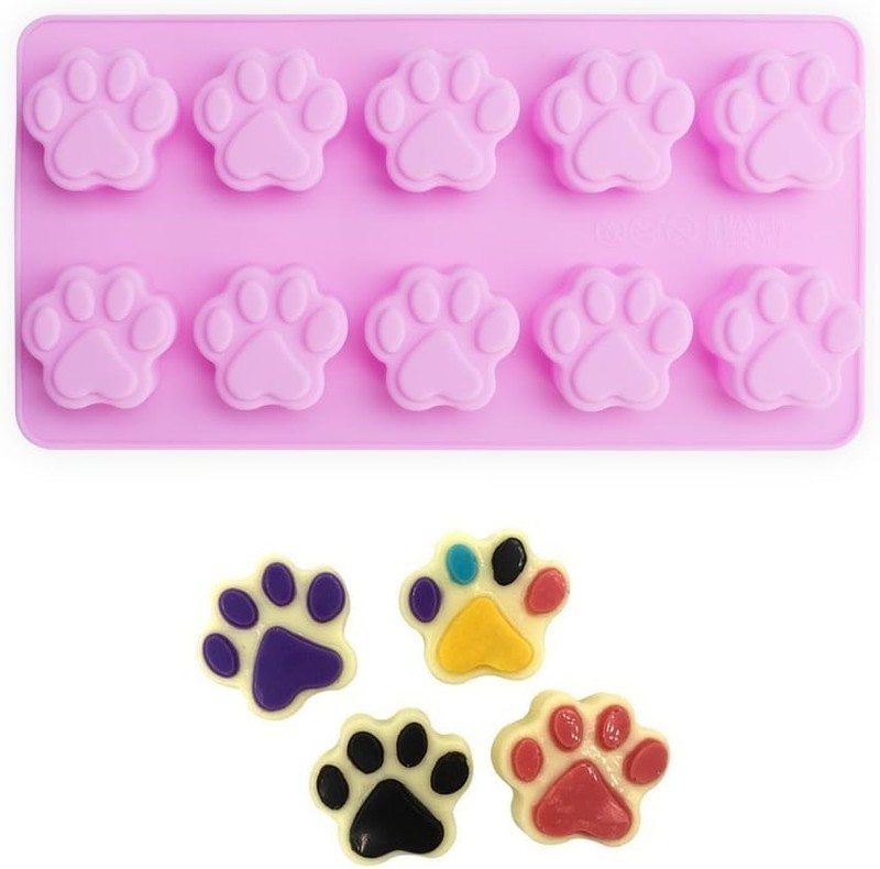 Versatile Puppy Paw & Bone Silicone Molds - Safe for Oven, Freezer & Dishwasher gallery