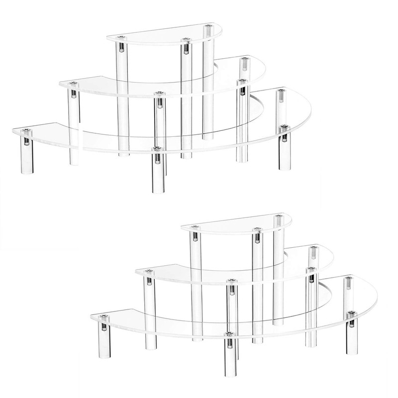 Acrylic Risers Display Stand For Pop Figures, 3 Tier Cupcake Stand, Perfume S…