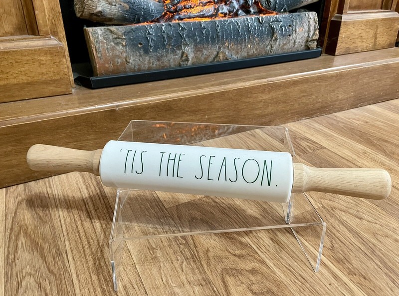 Rae Dunn Holiday Christmas Green Tis The Season Rolling Pin