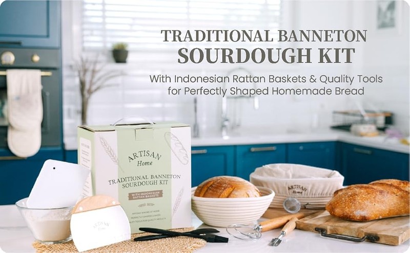 Sourdough Starter Kit, Banneton Bread Proofing Basket, Sourdough Bread gallery