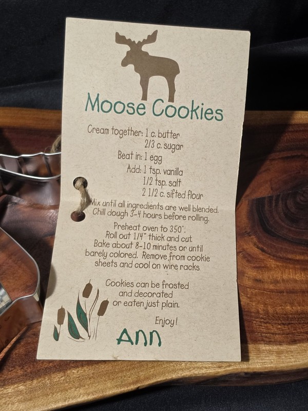 MOOSE COOKIE CUTTER W/ Handle BY ANN CLARK New With Tag And Recipe 6" gallery