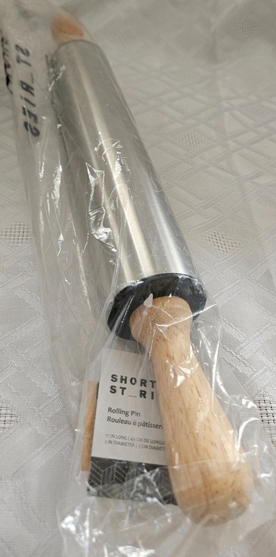 Short Stories Stainless Steel rolling pin. wooden handles 17 Inch FabFitFun Box gallery
