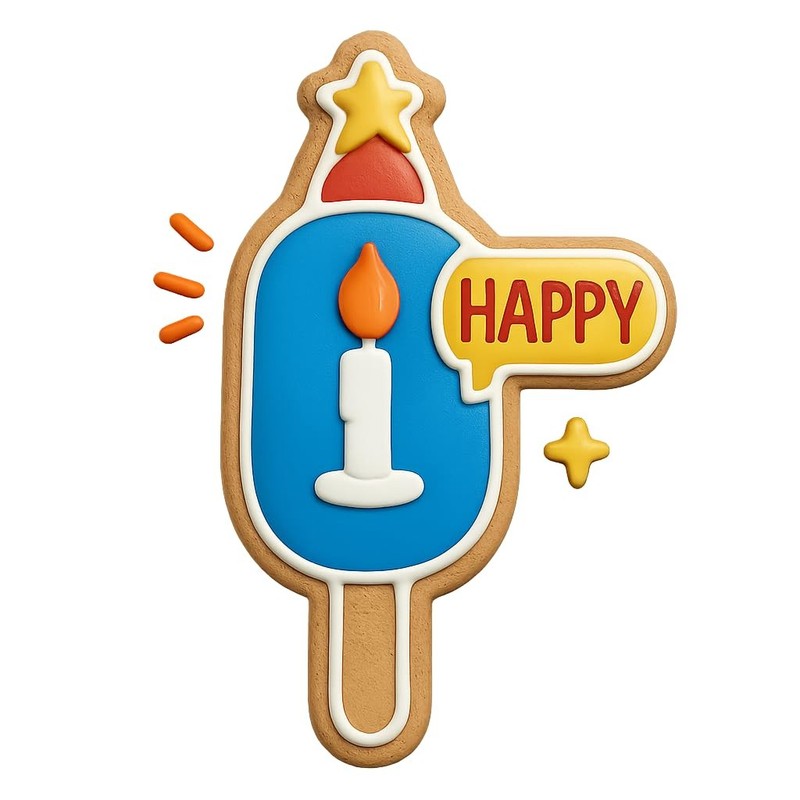 Corn Dog Celebration Birthday Cookie Cutter & Stamp, Fondant & Clay - 4x2.2 gallery
