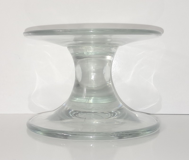 Pampered Chef Clear Glass Trifle Pedestal Stand Base 2832 Candle Holder Mini