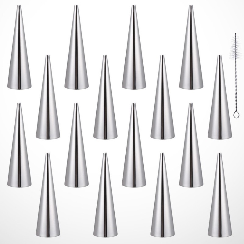 16PCS Pastry Molds Metal Baking Cones Pastry Cream Horn Molds Horn Mould Pastry gallery