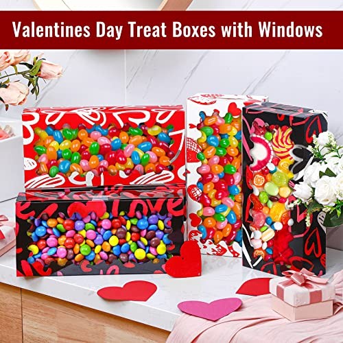 12 Pieces Valentine Cookie Boxes Valentines Day Treat 12 x 5.5 x 2.5 Inch gallery