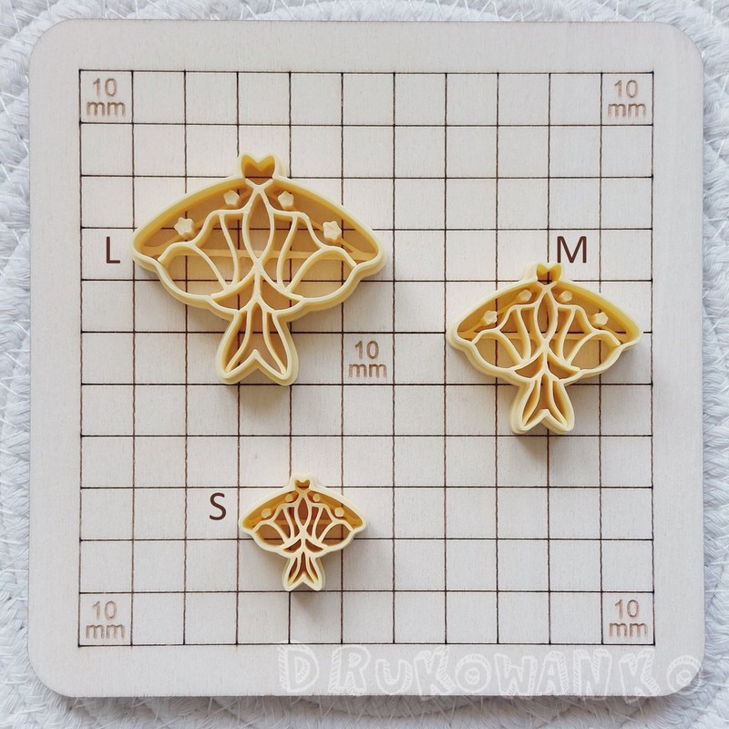 Moth Butterfly Insect 5 Polymer Clay Cutter For Earring Jewelry Making Micro gallery