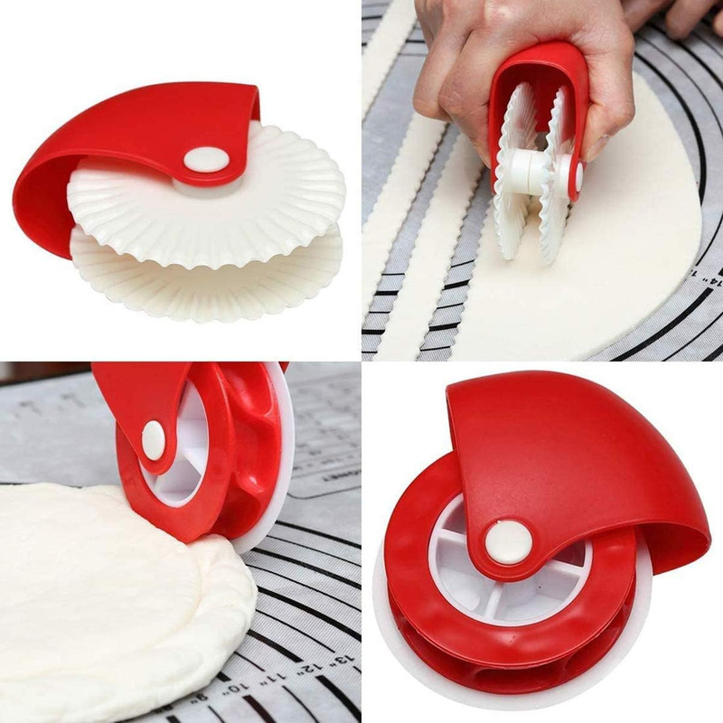 Pastry Wheel Decorator and Cutter, 6Pcs Pie Wheel, Pastry Wheel Roll, Pie Crust gallery