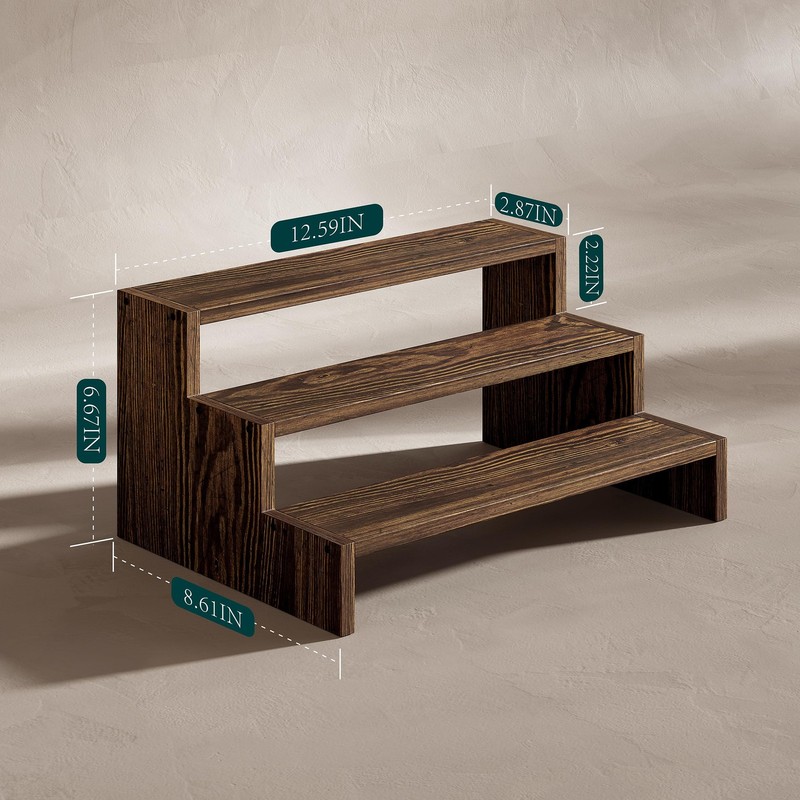 2Pcs Wooden Cupcake Stands for Vendor Events, 3 Tier Display Risers for Desse... gallery
