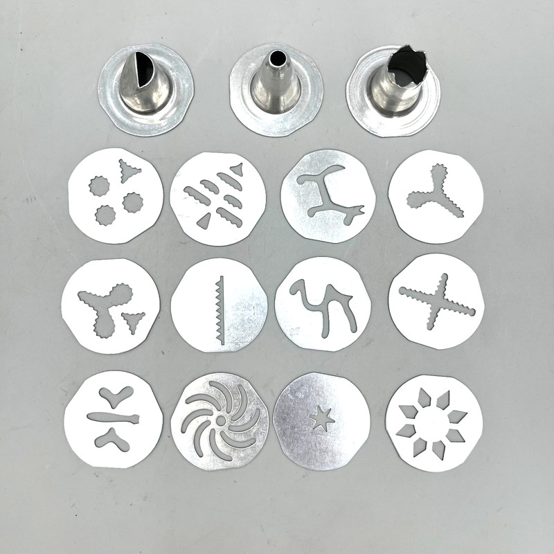 Mirro Cookie Pastry Twist Press Decorator Set With 12 Plates & 3 Tips New Vtg! gallery