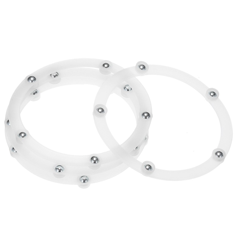 4Pack 3.5″ Rotating Swivel Stand with Steel Ball Lazy Susan 0.06×2.83″ White
