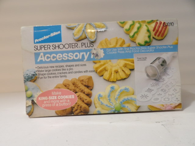 Proctor Silex Super Shooter Plus Accessory Kit Super Size Cookies Model G1010