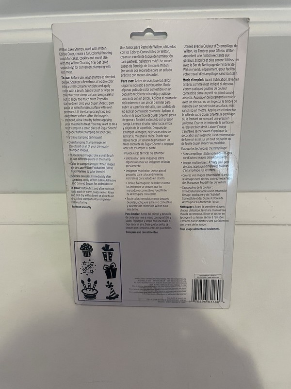 Cake Stamp Wilton 6 Piece Set for Cake Decorating Birthday Cupcake Candle Craft gallery