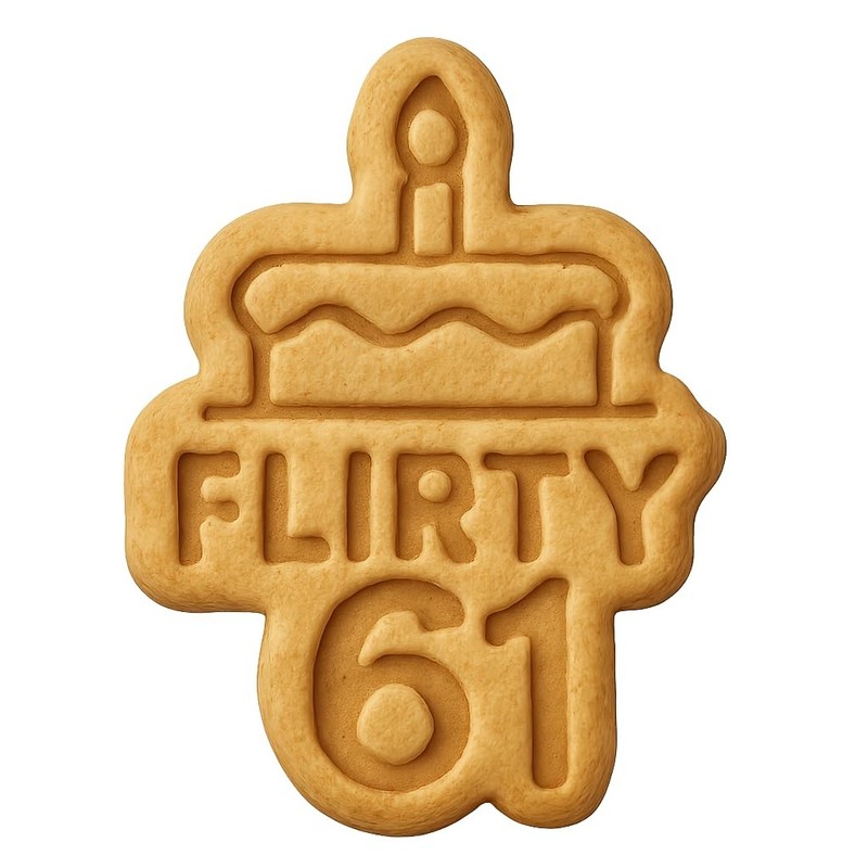 Flirty 61 Classic Cookie Cutter & Stamp, Fondant & Clay – 2.7×4″