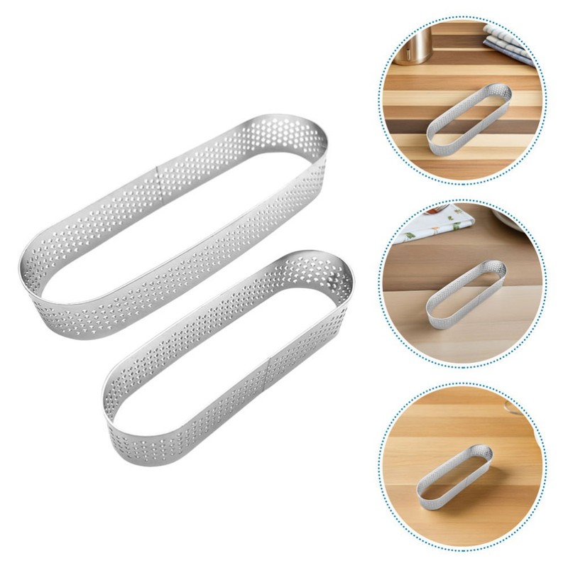 4 PCS Muffin Pie Molds Kitchen Cheese Cake Ring for Oval Tart Pan gallery