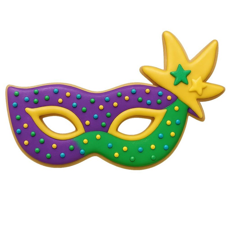Mighty Gadget Mardi Gras Masquerade Mask Cookie Cutter (Green) - 5.5x3.5 Inches gallery