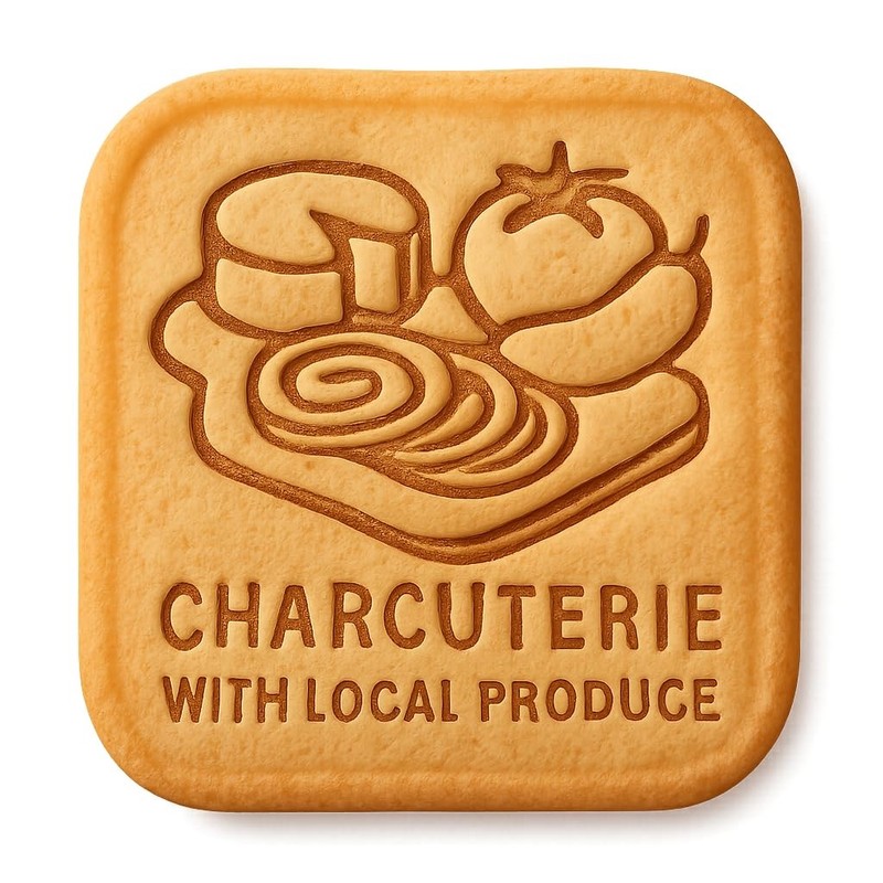 Charcuterie with Local Produce Cookie Cutter & Stamp, Fondant & Clay – 4×4