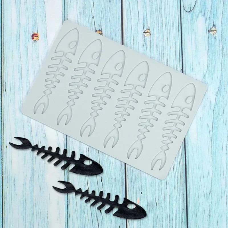 Multi-Skull Fish Bone Silicone Cake Mold - Baking Lace Decorating Tool for Cake gallery