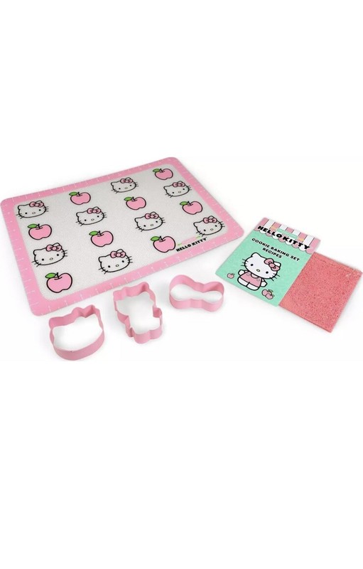 Handstand Kitchen Hello Kitty Cookie Baking Set W/ Cutters Non-Stick Mat 13 pc. gallery