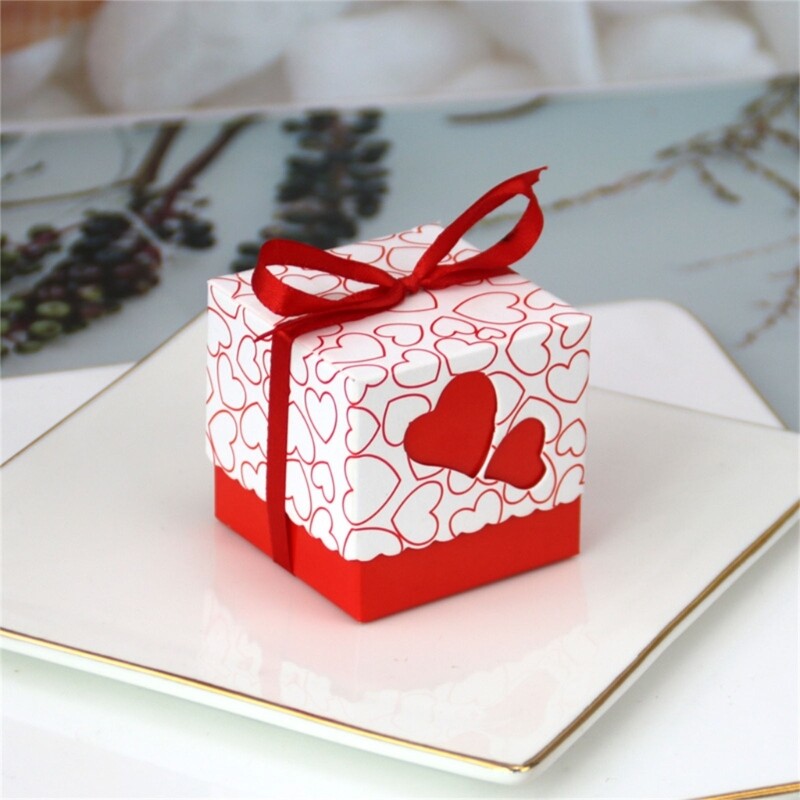 50Pack Paper Candy Boxes, Mini Wedding Boxes Love Heart Party Treat Boxes gallery
