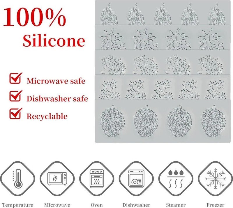 5PCS Leaf Molds Silicone Baking Fondant Tuile Molds, Hollow 3D Coral Branch Leaf gallery