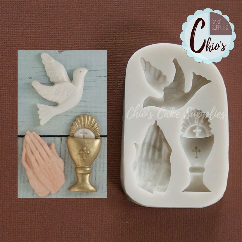Communion Themed Silicone Mold. Chalice and Host Silicone Mold