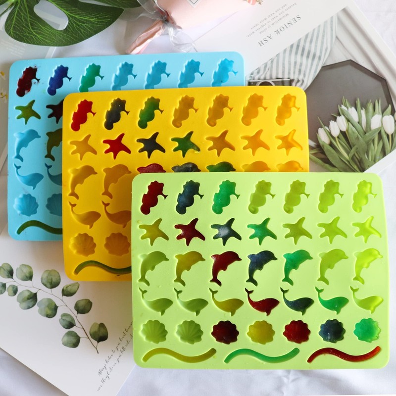 Mini Gummy Ocean Animals Silicone Candy Molds Including Hippocampus, Starfish... gallery