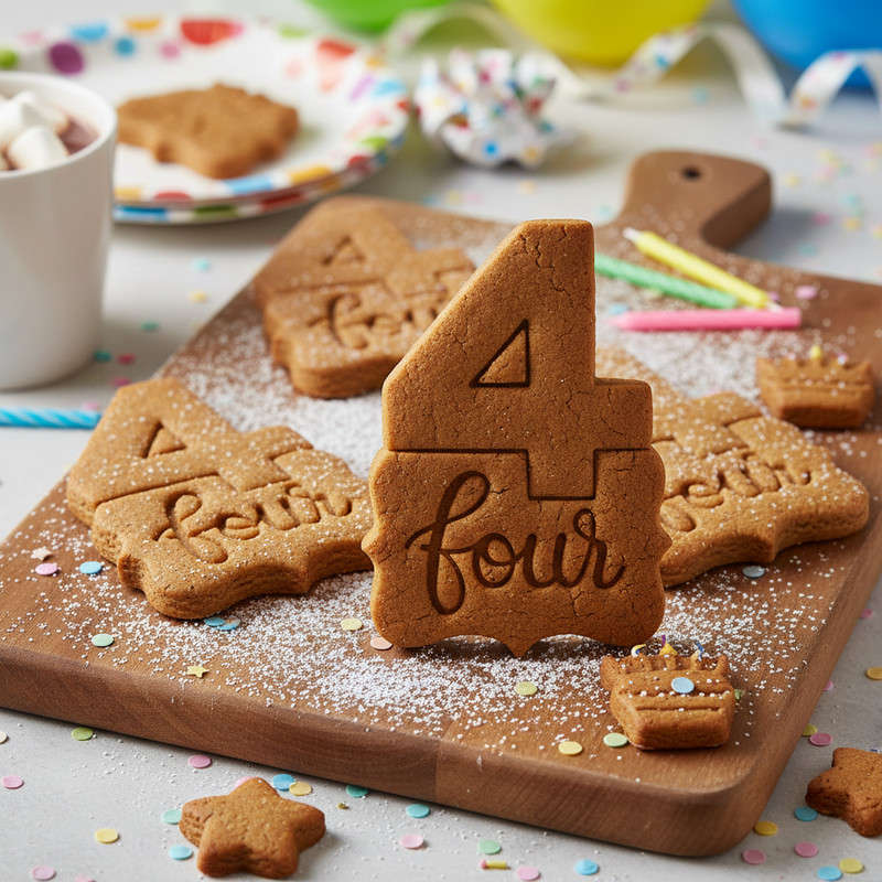 Number 4 Cookie Cutter - fourth birthday 4th anniversary numeric four milestone gallery