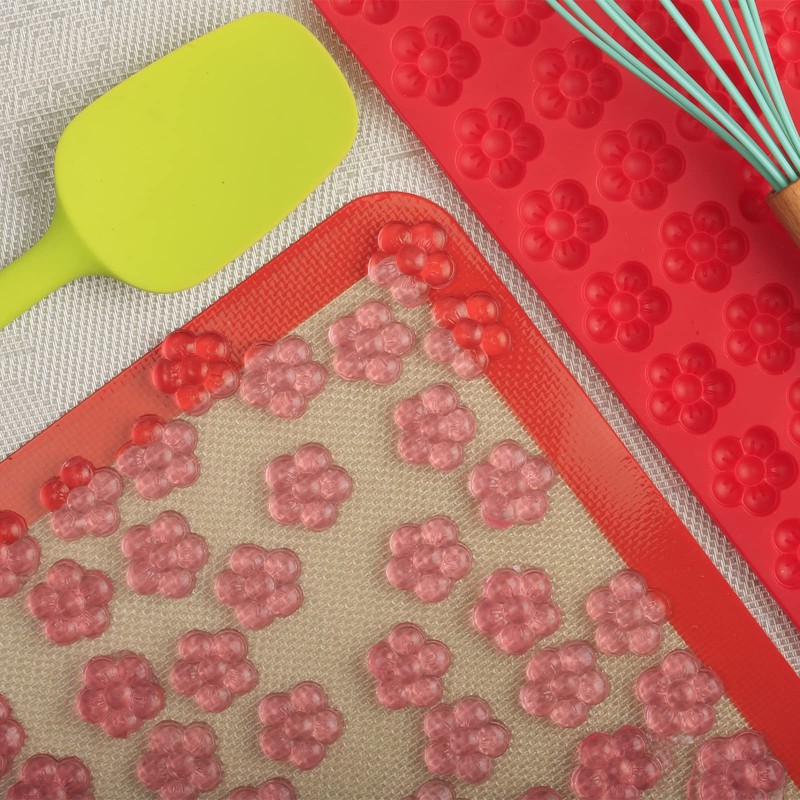 Flower Silicone Mold, Small Plum Blossom Shaped Flower Molds with 70 Cavities... gallery