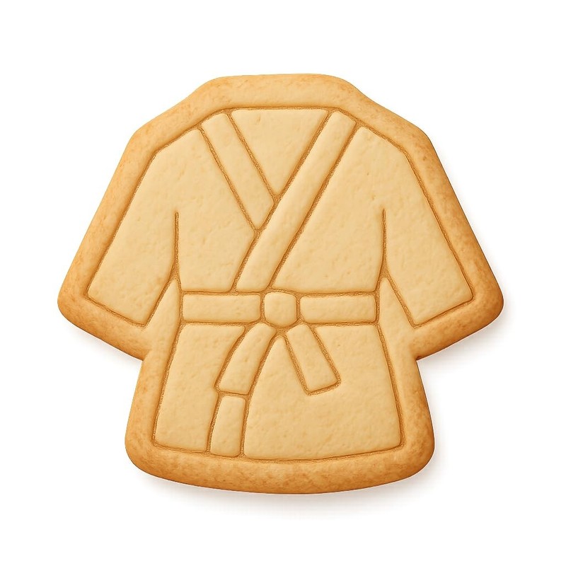 Sparring Karate Gi Cookie Cutter & Stamp, Fondant & Clay Cutter – 4×3.9″