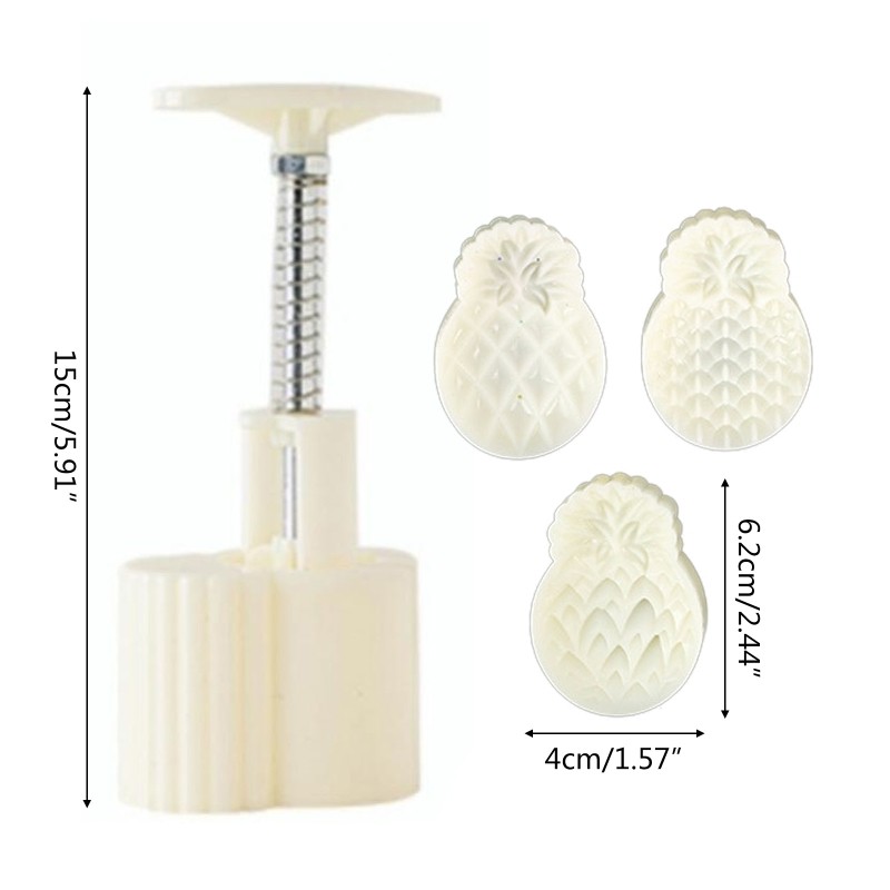 50g Plastic Material Mooncake Moulds DIY Mooncake Stamps Cute Pineapple Shaped gallery