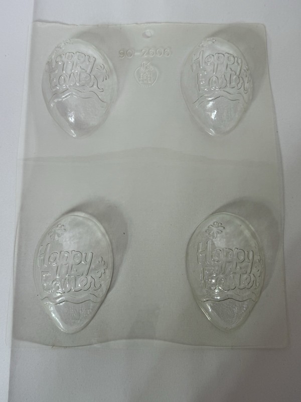 Happy Easter Egg Candy Chocolate Plastic Mold Each Piece 2"x3"x1" gallery