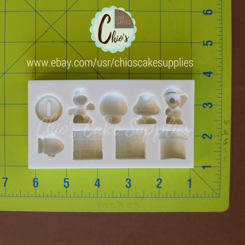 Video game theme silicone mold, 9 different cavities. gallery