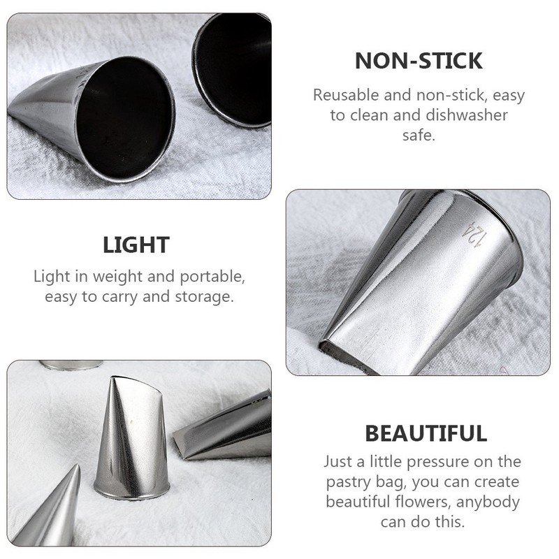 6PCS Cake Icing Piping Tip Practical Decorating Nozzle Durable Cake Nozzle gallery