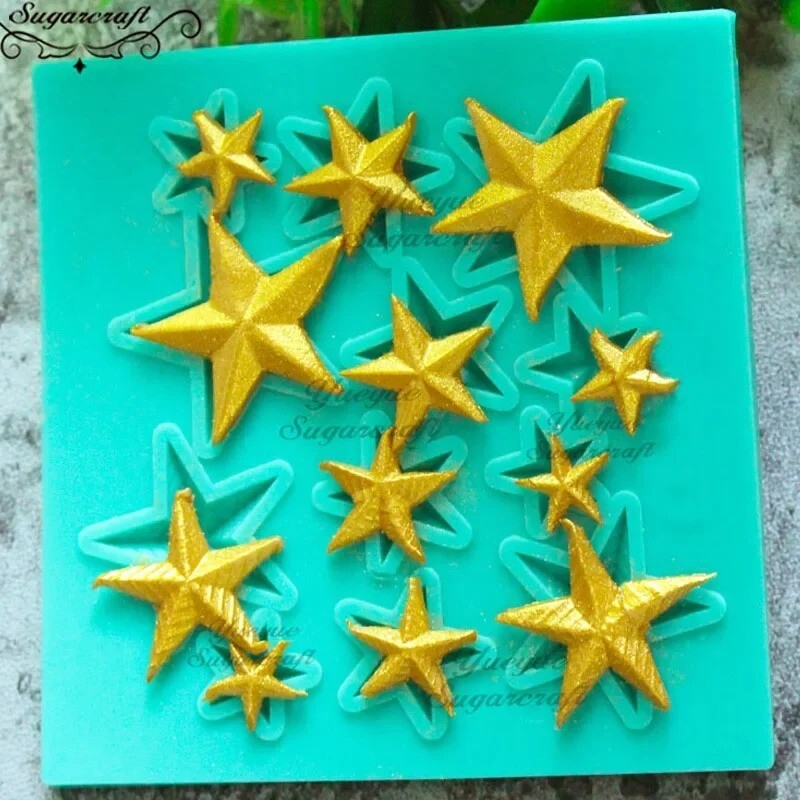 Star Silicone Mold Fondant Chocolate Candy Cupcake Topper & Crafting Tools