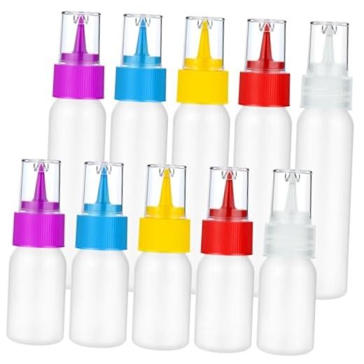suoundey 10pcs Squeeze Writer Bottles 30ml/60ml Plastic Icing Bottles Small