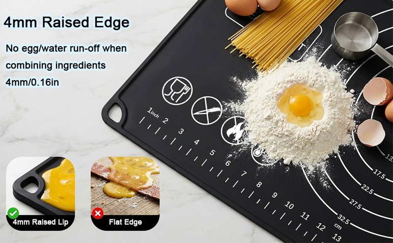 Silicone Pastry Mat 28" x 20" Extra Thick Silicone Baking Mat with Measurements gallery