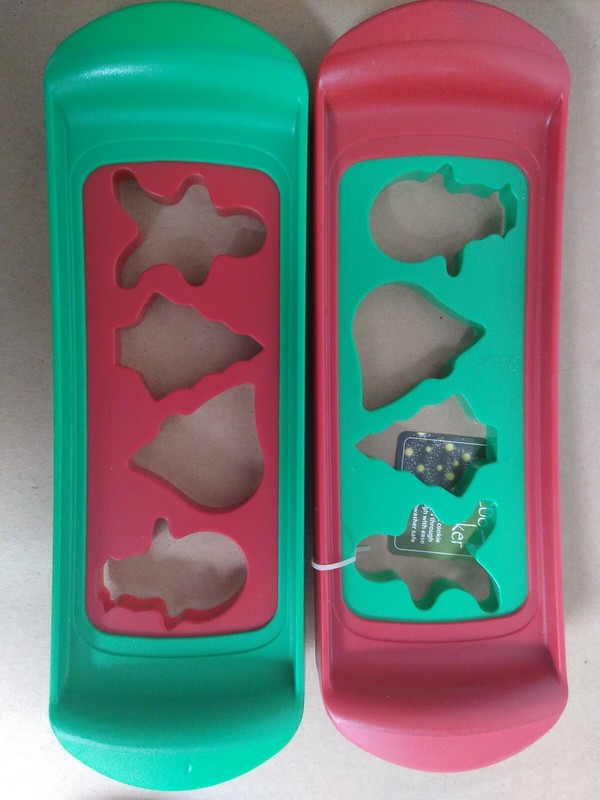 Set of 2 Christmas Cookie Rocker Snowman, Bell, Christmas tree, Gingerbread
