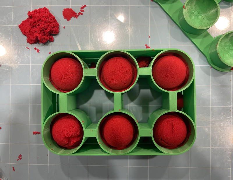 6X1.5” DIA. SPHERICAL 3D Printed BATH BOMBS Mold! Size: 1.5” Diameters gallery